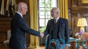 King pictured with Scotland’s First Minister at Holyroodhouse on eve of election