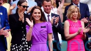 The Princess of Wales beams in vivid violet at men’s Wimbledon final