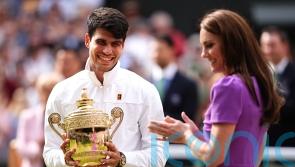 Kate presents Wimbledon men’s final trophy to Carlos Alcaraz
