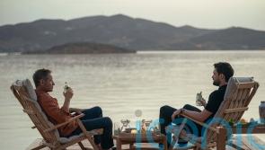 Jack Whitehall and David Duchovny enjoy cocktails in Greece in Malice first look