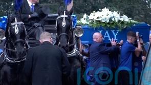 Jay Slater’s friends and family wear blue for funeral of ‘forever 19’ apprentice
