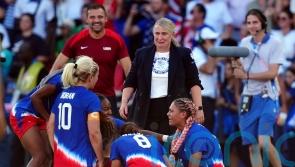 Emma Hayes overcome with emotion after leading the USA to Olympic gold