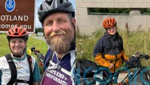 Boy, 10, ‘relieved’ to reach halfway mark of cycling length of Britain twice