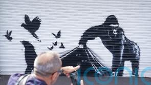 Banksy unveils ninth artwork at London Zoo