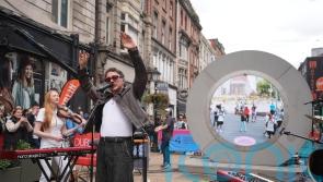Irish singer Cian Ducrot surprises fans with pop-up concert at Dublin portal