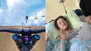 ‘Widow Maker’ mountain bike crash captured on video leaves 25-year-old with ruptured aorta and possible life-long limp