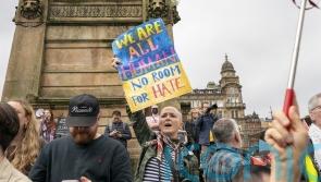 Thousands turn out to oppose rally in Glasgow backed by Tommy Robinson