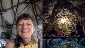 Mum, 55, swaps family house for ‘hobbit’ tent in UK countryside with solar power and homegrown food for £300 a month