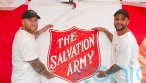 Kyle Walker and John Hartson cheer on teams at charity football tournament