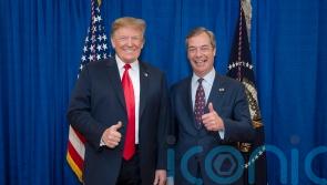 Farage plays up links with Trump and criticises Harris’s ‘radical left’ history