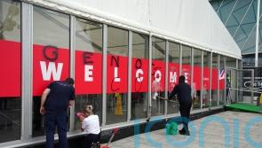 Activists attempt ‘genocide’ spray paint protest at Labour conference entrance