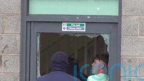 Bricklayer jailed for throwing fire extinguisher and chair at police at hotel