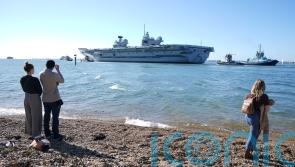 HMS Prince of Wales leaves Portsmouth ahead of major North Sea exercises