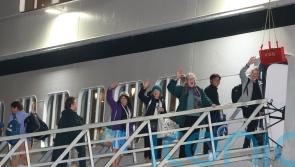 Luxury liner sets off from Belfast after being stranded for four months