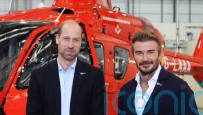 Beckham and William celebrate smashing funding goal for air ambulance charity