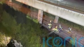 Lorry driver discharged with minor injuries after 60-foot motorway bridge fall