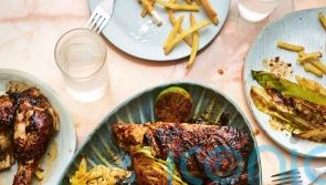 John Torode and Lisa Faulkner’s roast chicken and braised chipotle cabbage recipe
