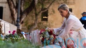 Sophie meets murdered journalist’s family and lays flowers in her memory