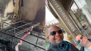 Mum pulled partner from flames as he screamed ‘save me’ after lithium battery exploded in his face and destroyed flat