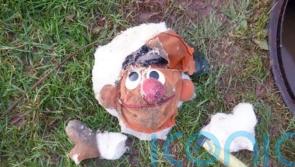 Nightmare on Sesame Street as Ernie teddy blocks sewer