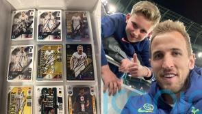 Boy who couldn’t play football due to brain infection now rubs shoulders with star players thanks to trading cards