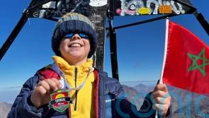 Eight-year-old completes ’emotional’ climb up highest peak in north Africa