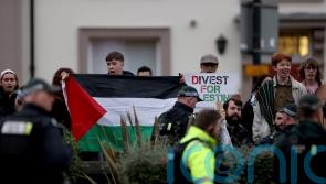Police officers injured during protest as Hillary Clinton visited Belfast