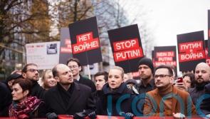 Putin critics lead march in Berlin calling for end to war in Ukraine