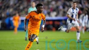 Real Madrid forward Vinicius out of Liverpool clash with hamstring injury