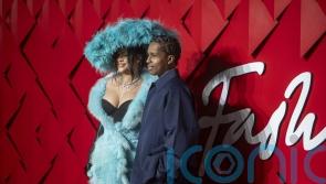 Rihanna and ASAP Rocky arrive fashionably late to London awards