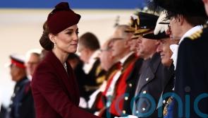 Kate pays tribute to the late Queen in burgundy ensemble for Qatar state visit