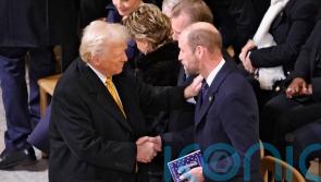 William greets Trump at Notre Dame reopening ceremony