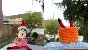 Crocheted ‘elf on shelf’ captured in sticky situations brings festive joy