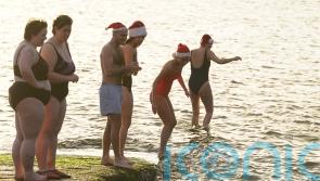 Dubliners brave ‘very cold’ Christmas sea swim