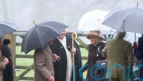 King and Queen brave wintry weather to attend church in Sandringham