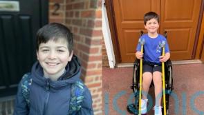 ‘Sporty’ boy, 10, who woke up paralysed due to rare spinal tumour astounds doctors by being able to walk again in weeks