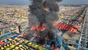 Fire rips through tents housing pilgrims for Hindu festival