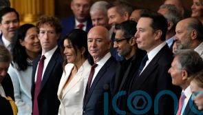 Donald Trump flanked by tech billionaires at inauguration