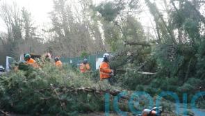 Hurricane force winds batter UK as millions warned to stay indoors