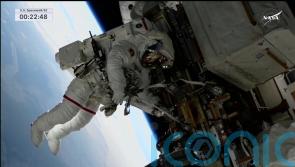 Nasa’s two stuck astronauts take their first spacewalk together