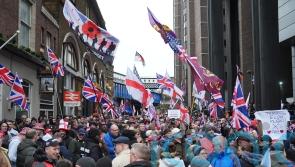 Thousands gather in support of Tommy Robinson and for counter-demonstration