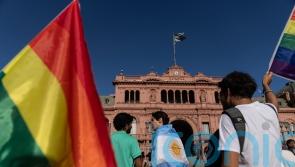 Argentines protest against President Milei’s diatribe over ‘wokeism’ at Davos