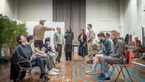Cate Blanchett and Emma Corrin pictured in rehearsals for London play