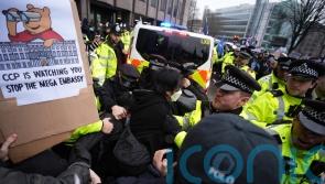Protesters against proposed Chinese ‘mega-embassy’ in London clash with police