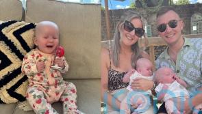 Mum whose twin daughter was born without eyes says child is ‘thriving’ despite extremely rare condition