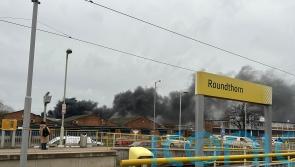 Homes evacuated after major blaze involving lorries on industrial site