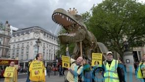 Anti-monarchy protesters to bring out 15ft Chuck the Rex dinosaur mascot