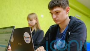 Sarah Brown’s charity sends laptops to Ukraine to help senior pupils sit exam