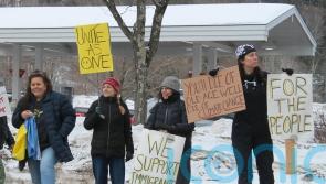 Crowds protest near Vermont ski resort where JD Vance planned family holiday