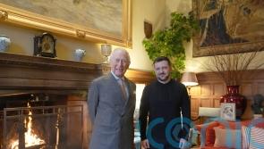 King meets President Zelensky at Sandringham after defence summit
